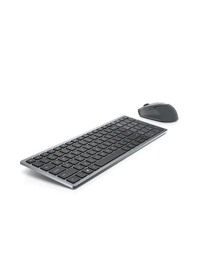 DELL - Renewed - Multi-Device Bluetooth and Wireless Keyboard And Mouse Titan Gray - Image 1