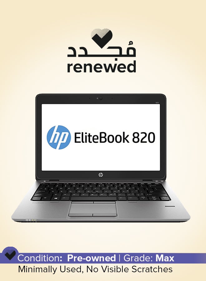 HP Renewed - Elitebook 820 G1 Laptop With 12-Inch Display,Intel Core i5 Processor/Duad Core/4th Gen/8GB RAM/256GB SSD/Intel UHD Graphics/Windows 10 Pro English Black  - Image 1