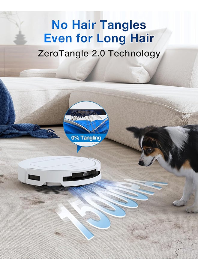 ecovacs Deebot T50 Pro Omni Robot Vacuum And Mop 3.19” Ultra-Slim 15000Pa Suction Zerotangle 2.0 Truedge Edge Cleaning Aivi 3D Obstacle Avoidance Auto Mop Wash & Dry Self-Emptying 55 ml 250 W DDX67 White - Image 5