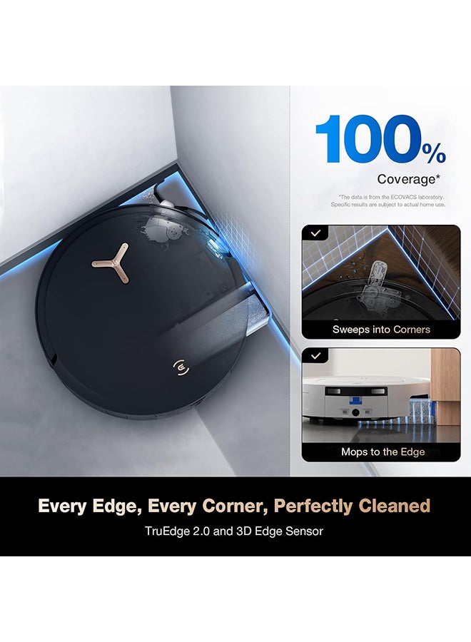 ecovacs Deebot X8 Pro Omni Robot Vacuum And Mop 18000Pa Ozmo Roller Instant Self-Washing Mopping 167℉ Hot Water Mop Washing Auto Cleaning Solution Adding Hot Air-Drying Self-Emptying 1650 W DEX56 Black - Image 3