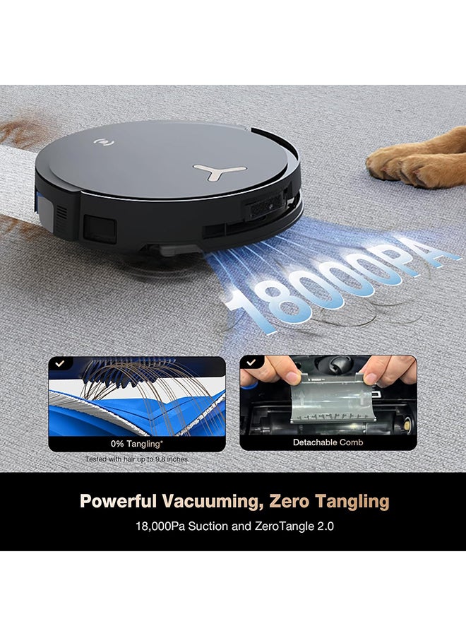 ecovacs Deebot X8 Pro Omni Robot Vacuum And Mop 18000Pa Ozmo Roller Instant Self-Washing Mopping 167℉ Hot Water Mop Washing Auto Cleaning Solution Adding Hot Air-Drying Self-Emptying 1650 W DEX56 Black - Image 4