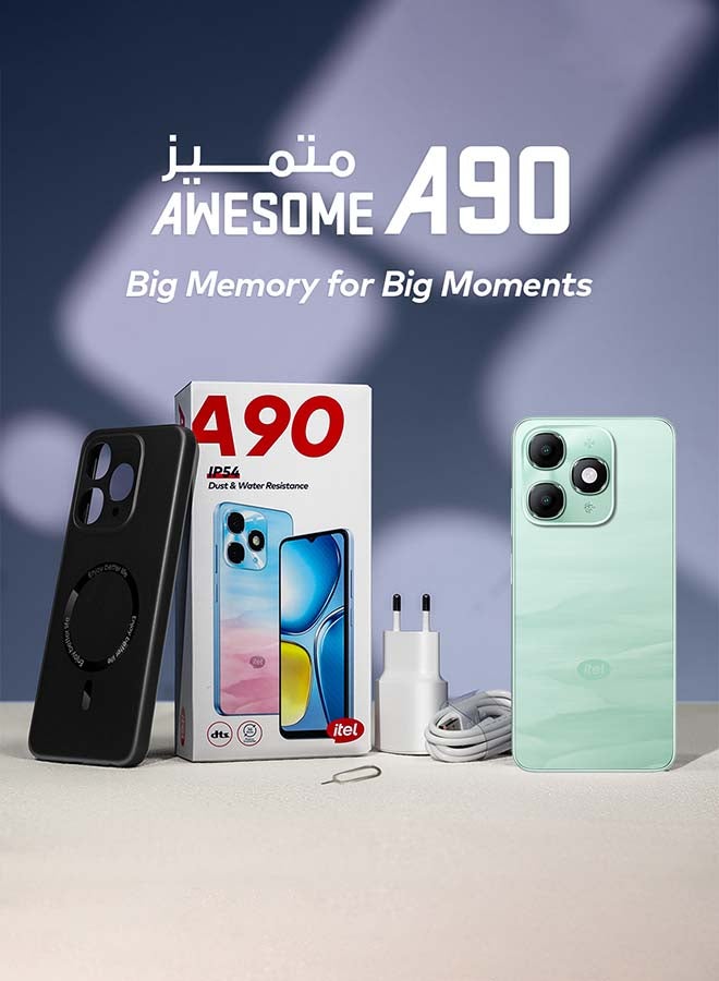 A90 Dual SIM Cosmic Green 4+8GB RAM 256GB 4G - Middle East Version