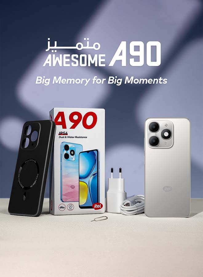 ITEL - A90 Dual SIM Space Titanium 4+8GB RAM 256GB 4G - Middle East Version - Image 1