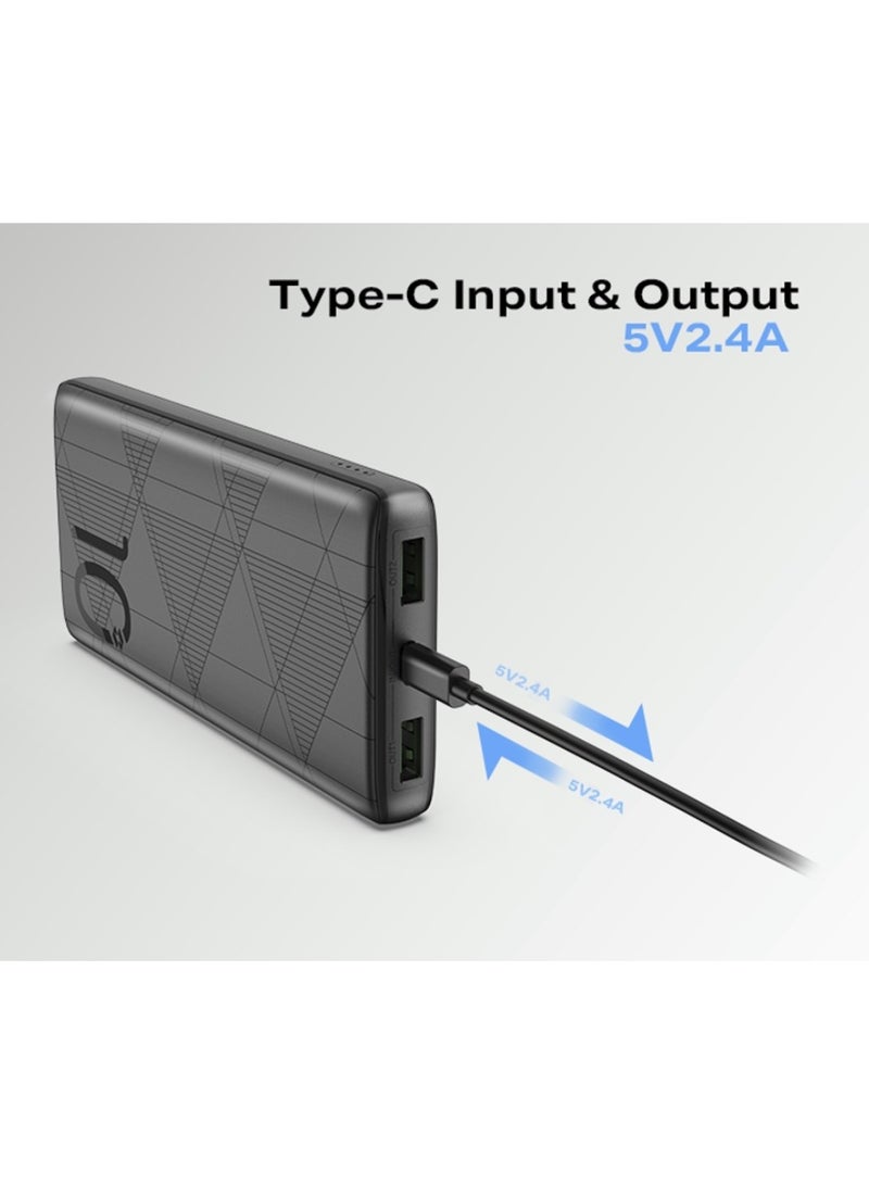 Infinix XPower 10 - XP10 Blue - 12W Power Bank 10000mAh With Type C Fast Charging And 2 USB - 3 Output Blue - Image 4