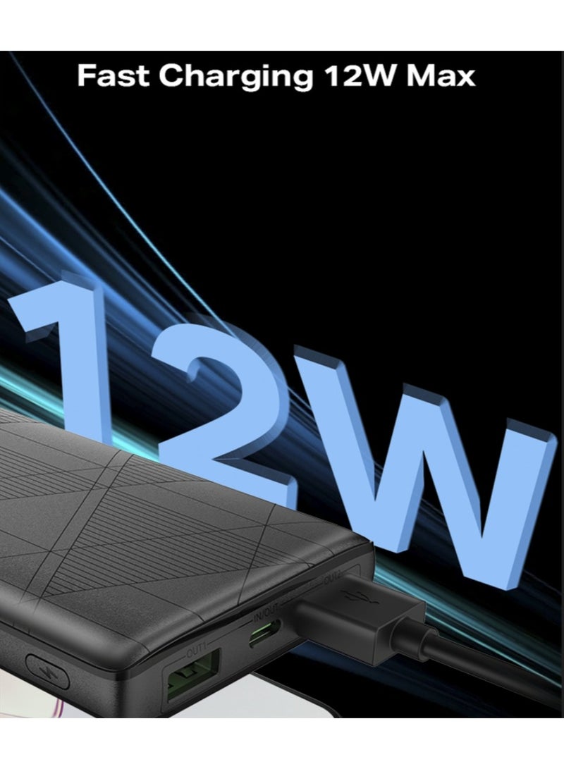 Infinix XPower 10 - XP10 Blue - 12W Power Bank 10000mAh With Type C Fast Charging And 2 USB - 3 Output Blue - Image 3