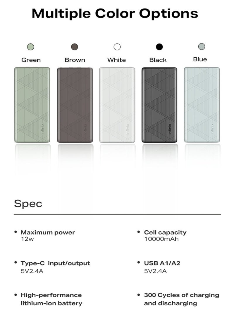 Infinix 20000 mAh Infinix XPower 20 - XP20 - 15W Power Bank 20000mAh with Type C Fast Charging And 2 USB - 3 Output - Black  - Image 3