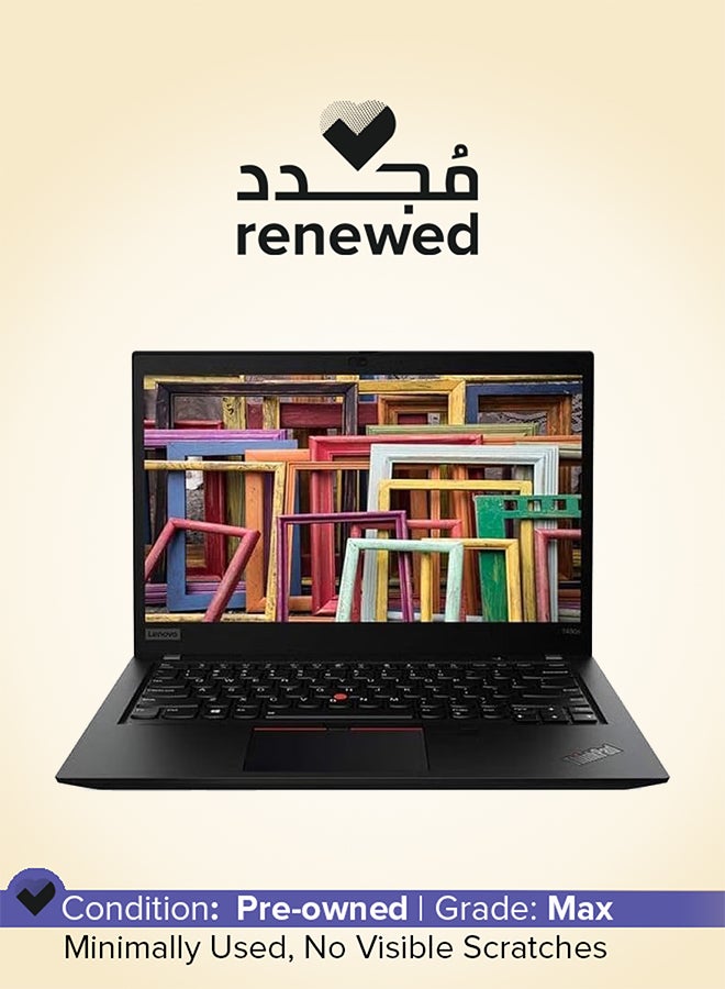 Lenovo Renewed - ThinkPad T490s Business Laptop With 14-Inch Display,Core i7-8565U Processor/8th Gen/Quad Core/16GB RAM/256GB SSD/Integrated Garphics/Windows 10 Pro English black  - Image 1