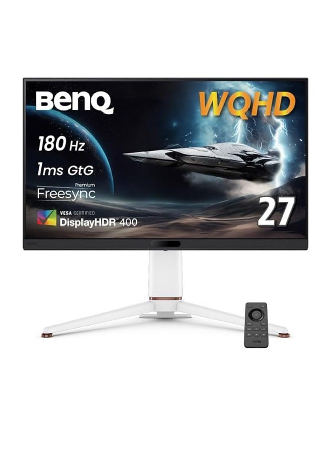 BenQ 27” 2K 180Hz BenQ MOBIUZ Gaming Monitor White  - Image 1
