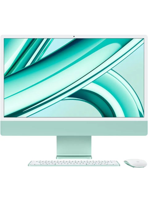 iMac AIO With 24-Inch Retina Display,M3 chip 8 Core CPU And 10 Core GPU Processor/8GB RAM/512GB SSD/Includes Apple Magic English Keyboard and Mouse English green
