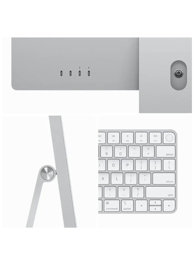 Apple - iMac AIO With 24-Inch Retina Display,M3 chip 8 Core CPU And 10 Core GPU Processor/8GB RAM/512GB SSD/Includes Apple Magic English Keyboard and Mouse English silver - Image 1