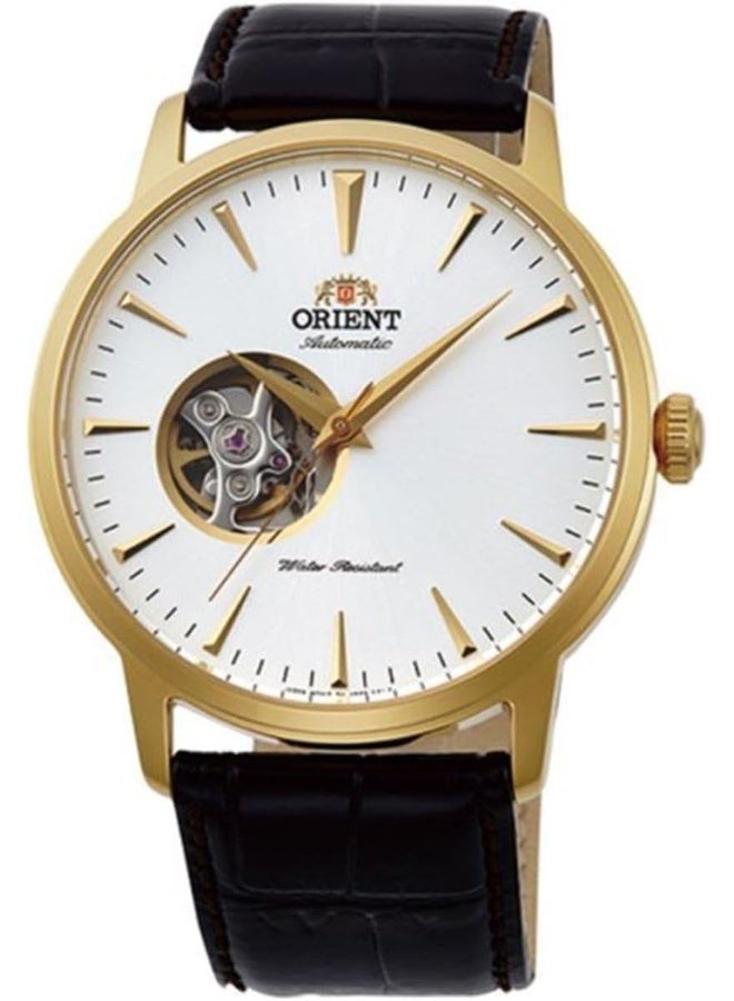 أورينت ساعة أوينت للرجال الأوتوماتيكية، عرض تناظري وحزام جلد FAG02003W0