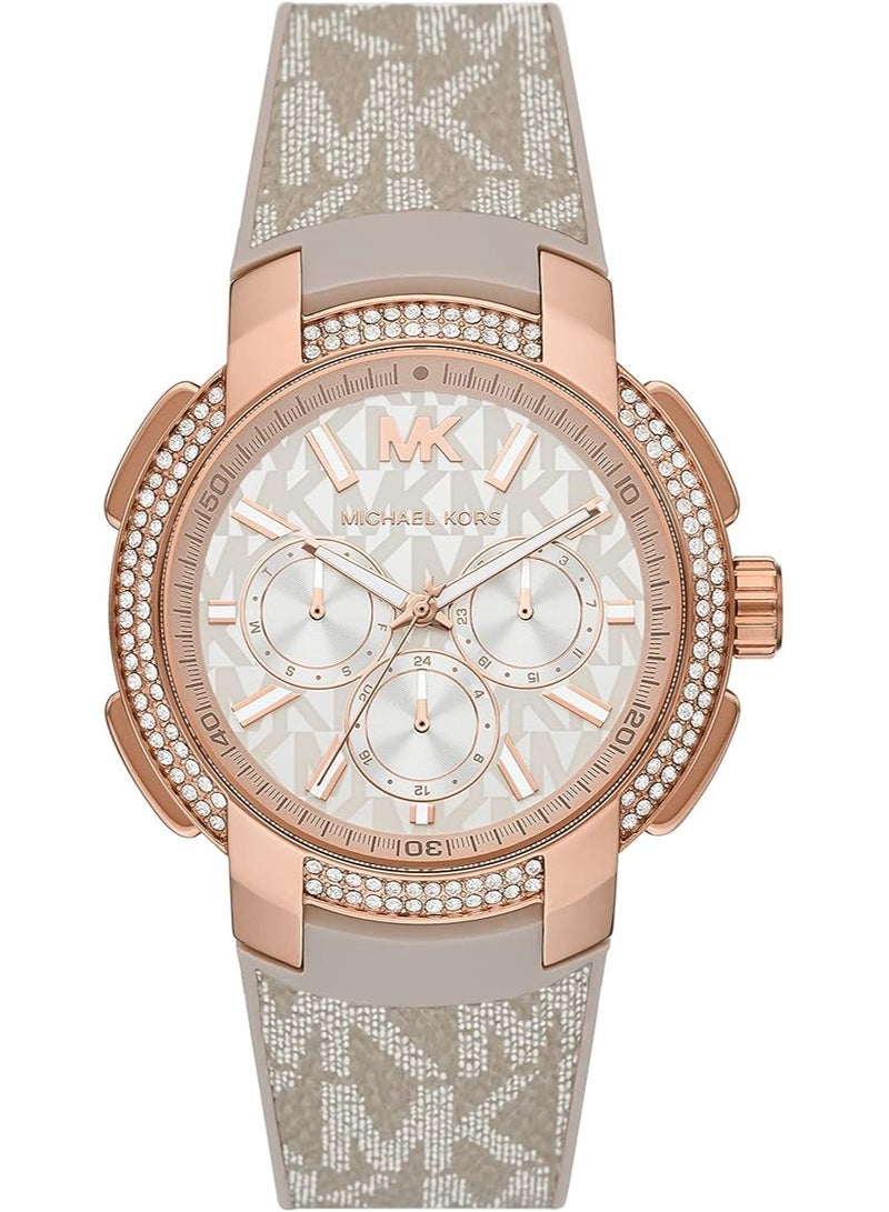 مايكل كورس Women's Michael Kors Sidney Women's Watch, Stainless Steel and Silicone Sports Watch for Women  - Image 1