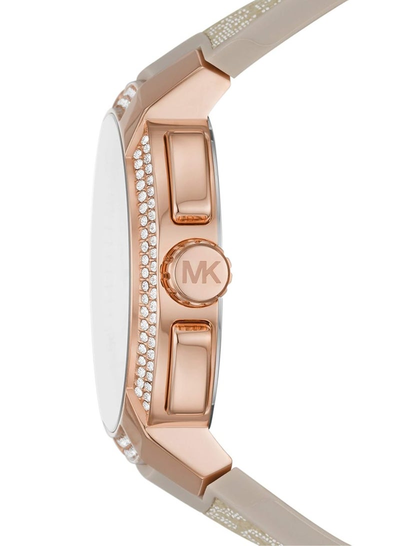 مايكل كورس Women's Michael Kors Sidney Women's Watch, Stainless Steel and Silicone Sports Watch for Women  - Image 2
