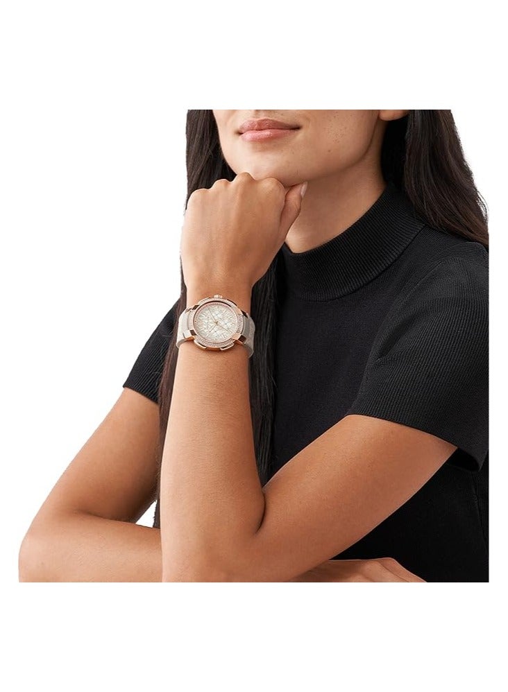 مايكل كورس Women's Michael Kors Sidney Women's Watch, Stainless Steel and Silicone Sports Watch for Women  - Image 4