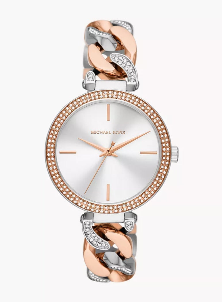 Michael Kors Women's Michael Kors Catelyn Three-Hand Two-Tone Stainless Steel Chain Watch Mk4634 - Image 1