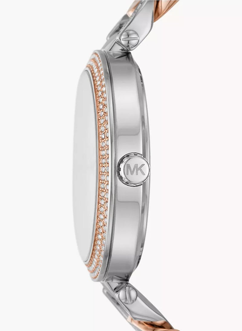 Michael Kors Women's Michael Kors Catelyn Three-Hand Two-Tone Stainless Steel Chain Watch Mk4634 - Image 2