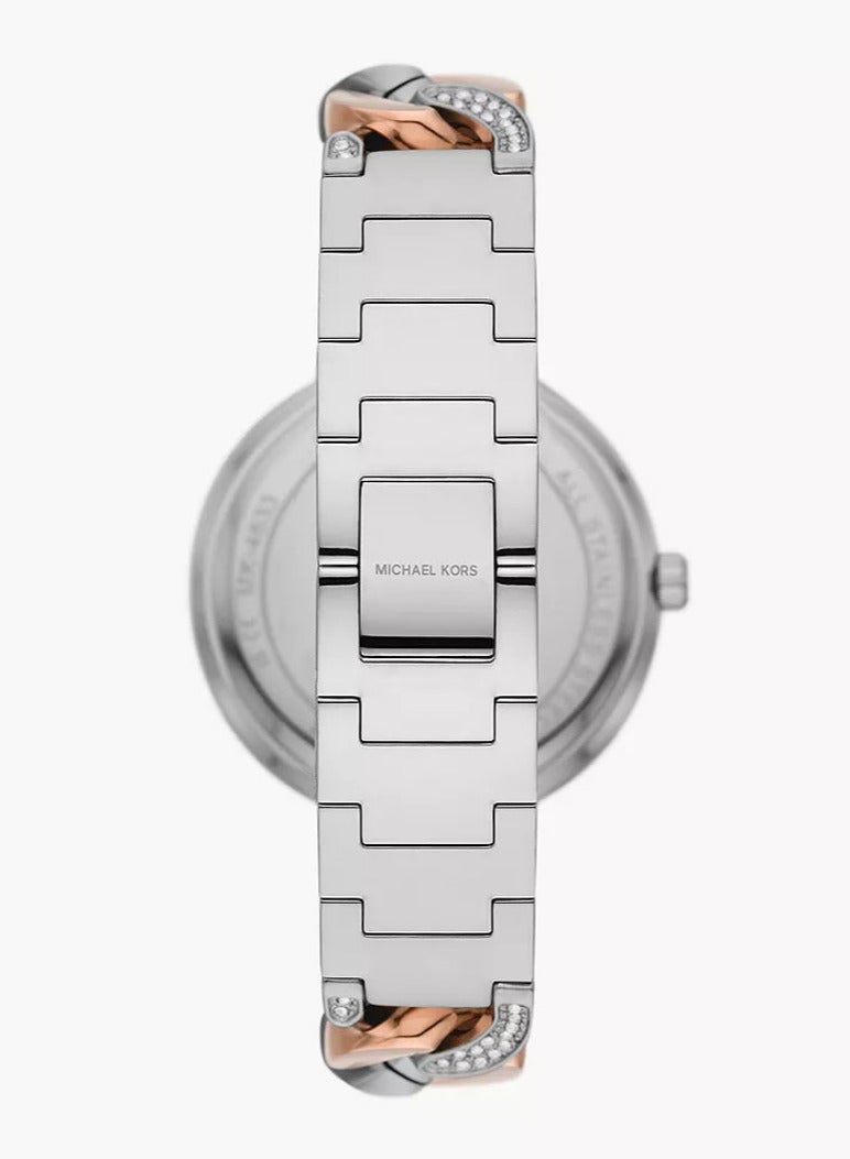 Michael Kors Women's Michael Kors Catelyn Three-Hand Two-Tone Stainless Steel Chain Watch Mk4634 - Image 3