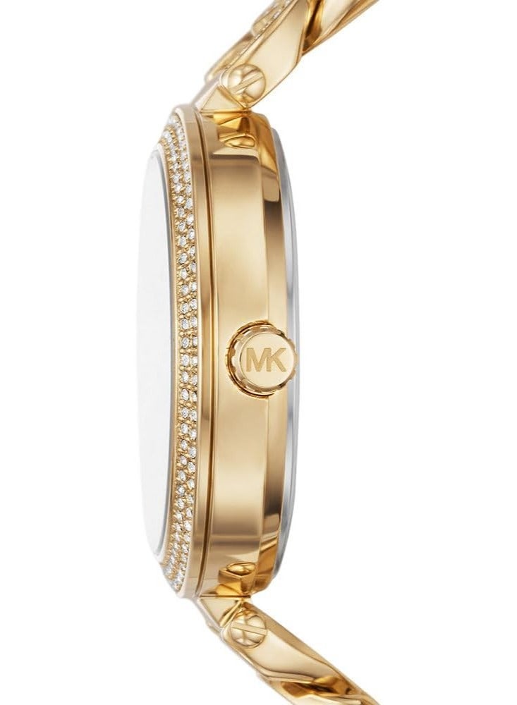 مايكل كورس Women's Michael Kors MK4674 Catelyln Gold Crystal Glitz Dial Gold Stainless Steel Glitz Bracelet Women's Watch, Gold  - Image 2