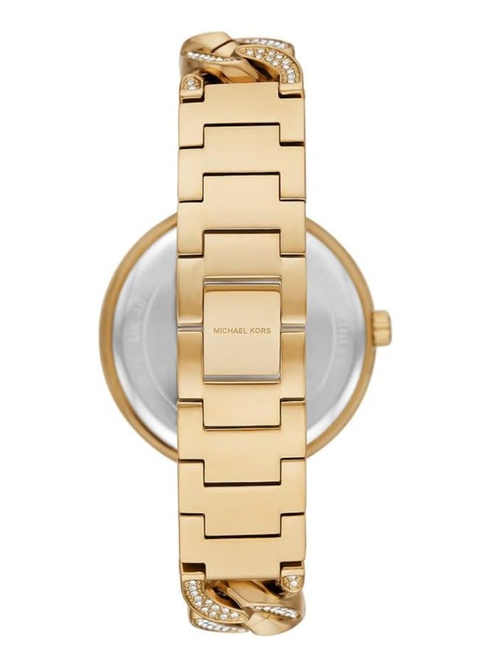 مايكل كورس Women's Michael Kors MK4674 Catelyln Gold Crystal Glitz Dial Gold Stainless Steel Glitz Bracelet Women's Watch, Gold  - Image 3