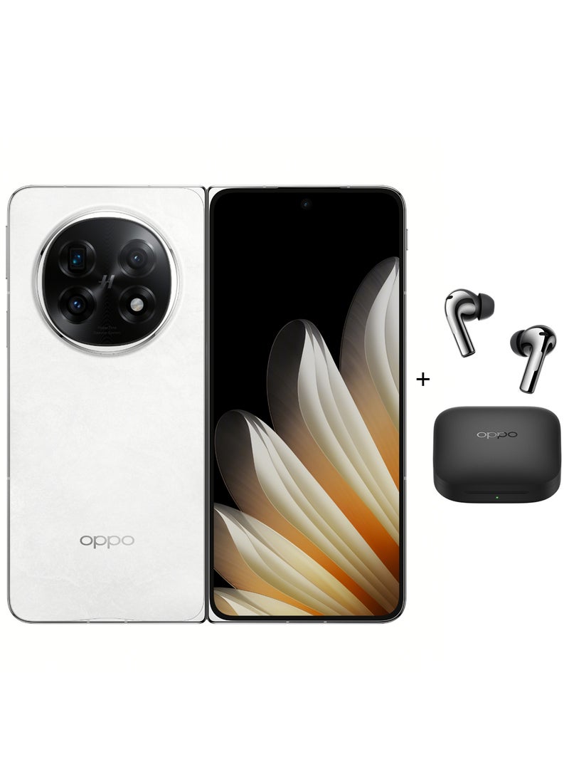 OPPO Find N5 Dual SIM 5G Misty White 16GB RAM 512GB + OPPO Enco X3i + One Year Screen Protection - Middle East Version  - Image 1