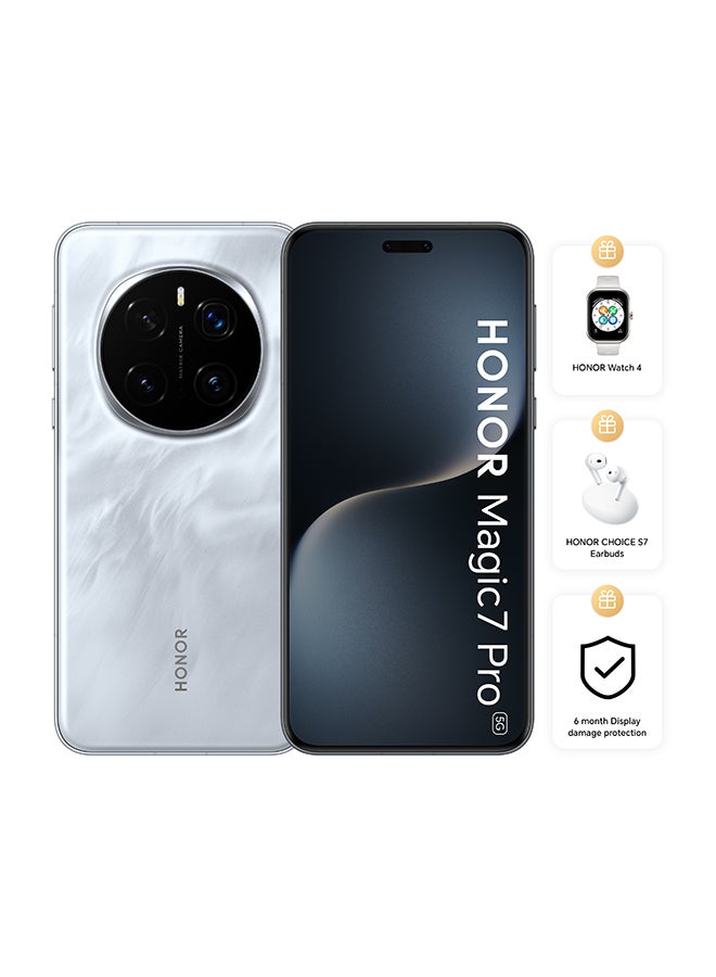 Honor Magic 7 Pro Dual SIM 5G Lunar Shadow Grey 12GB RAM 512GB With Honor Watch 4 + Honor Choice S7 Earbuds + 6 Month Display Damage Protection - Middle East Version  - Image 1