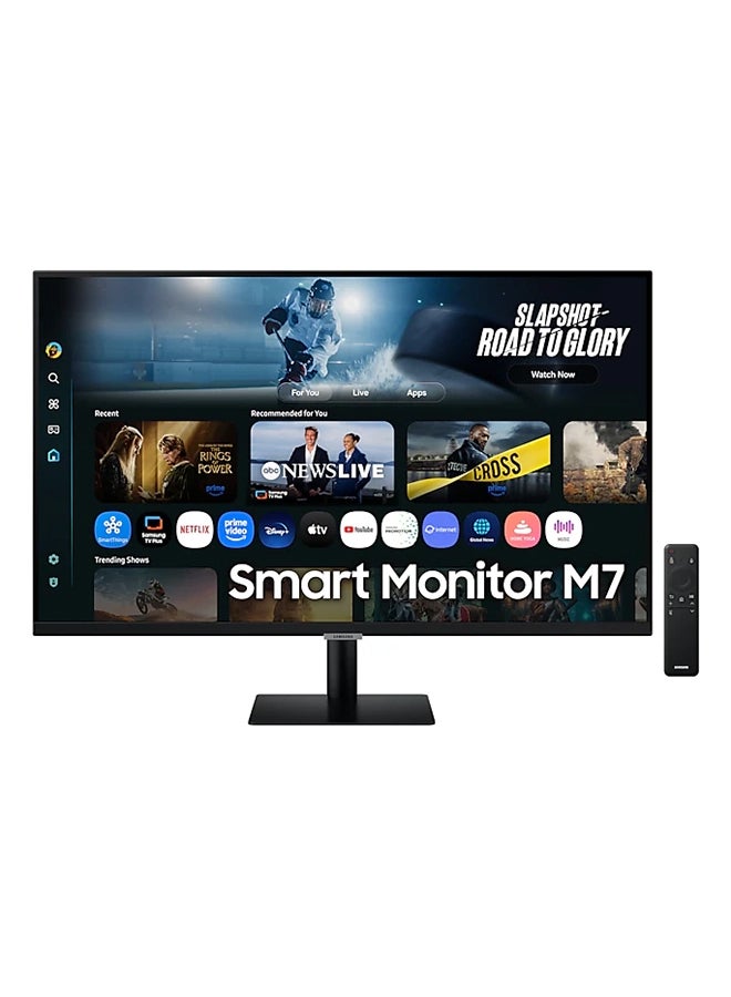 سامسونج 32 inch 4K Smart Monitor M7 M7F with Samsung Vision AI, Copilot integrated (Ask Copilot), AI Picture Optimizer, SmartThings, Knox Security, Smart TV Apps, Click to Search, Gaming Hub, Active Voice Amplifier, build in Speakers, LS32FM702UMXUE black  - Image 1