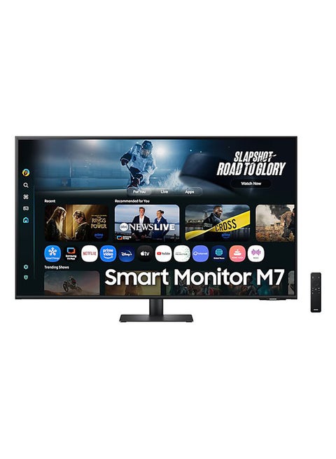 43 inch 4K Smart Monitor M7 M7F with Samsung Vision AI, Copilot integrated (Ask Copilot), AI Picture Optimizer, SmartThings, Knox Security, Smart TV Apps, Click to Search, Gaming Hub, Active Voice Amplifier, build in Speakers, LS43FM702UMXUE black