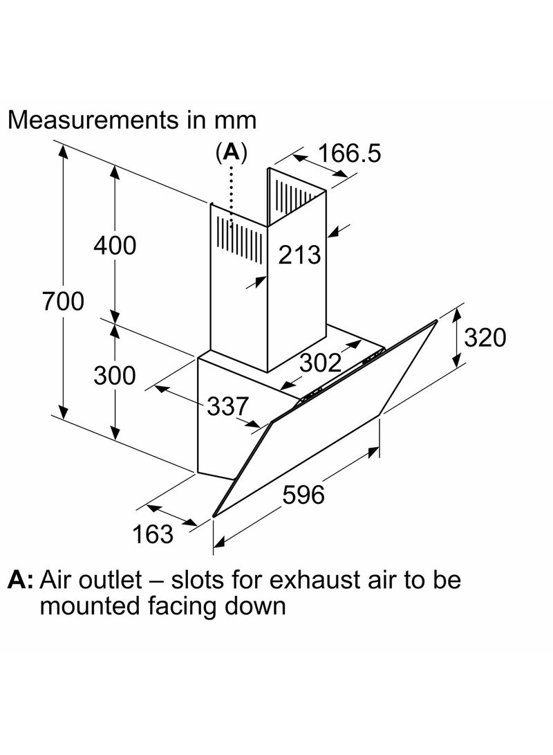 BOSCH Series 2 Wall-mounted Cooker Hood 60 cm Clear Glass 123 W DWK64PJ60M Black - Image 5