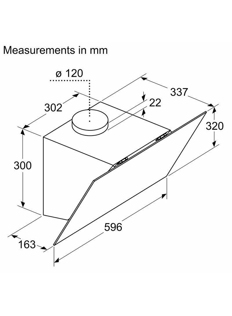 BOSCH Series 2 Wall-mounted Cooker Hood 60 cm Clear Glass 123 W DWK64PJ60M Black - Image 4