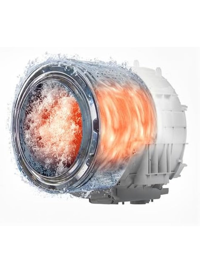 HITACHI - Hitachi 8KG Front Load Washing Machine, 1200 RPM, 10-Year Warranty on Inverter Motor, 16 Programs, Fully Automatic Washer, Intelligent Sensor System, LED Multifunctional Display 8 kg BD-802HVOS Grey - Image 1