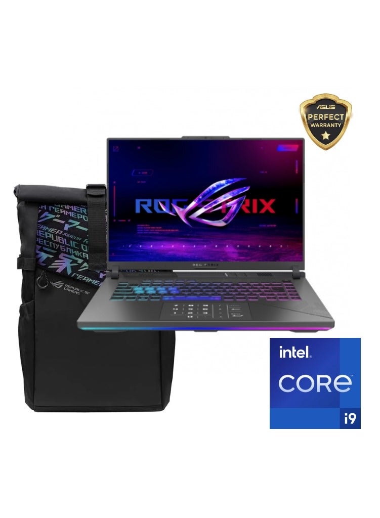ASUS Asus ROG Strix G614JIR-N3009W Gaming Laptop Intel Ci9-14900HX- 16GB RAM 1TB SSD RTX 4070 8GB 16-inch 165Hz-Win11+ ROG BackPack – 90NR0IG5-M00180 English/Arabic Eclipse Gray  - Image 1