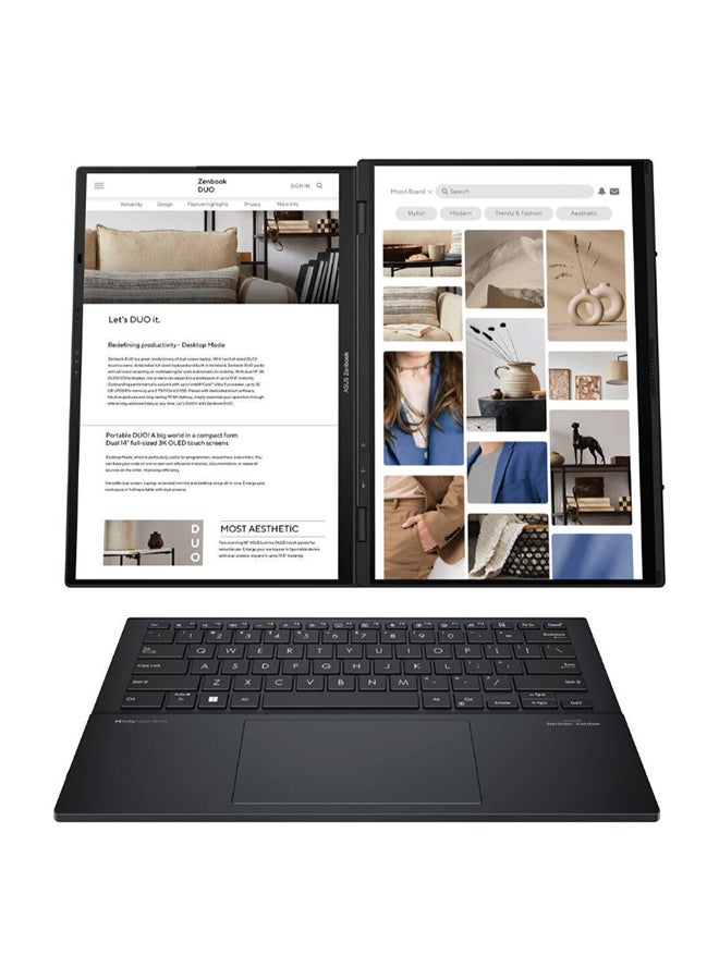 ASUS Zenbook DUO Laptop With 14-Inch Full HD Display, Core Ultra 9 185H Processor/32GB RAM/1TB SSD/Intel Arc Graphics/Windows 11 Home English Gray  - Image 3