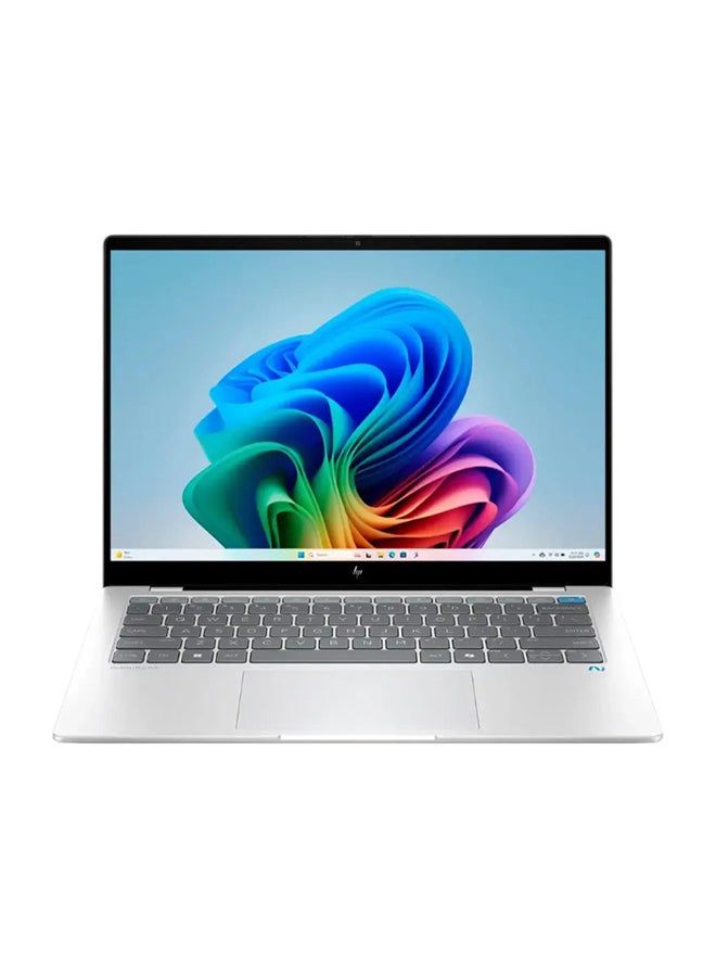 HP - OmniBook X - Copilot+ PC With 14-Inch 2.2K Touch-Screen Display, Snapdragon X Plus Processor/16GB RAM/512GB SSD/Qualcomm Adreno Graphics/Windows 11 Home English Glacier Silver - Image 1