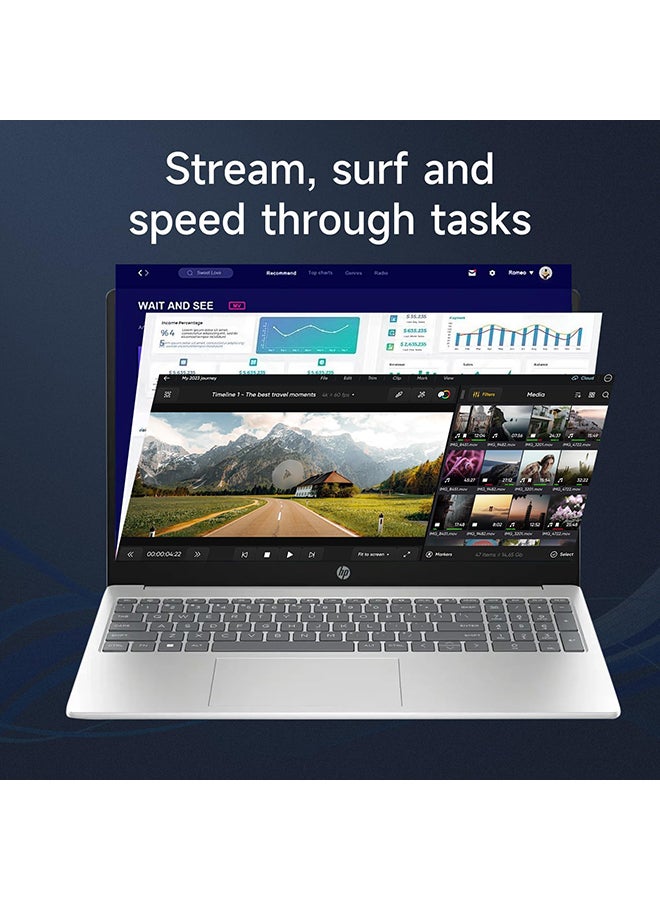 HP FD Series Laptop With 15.6-Inch Full HD Display, Intel Core i5-1235u Processor/16GB RAM/1TB SSD/Intel UHD Graphics/Windows 11 Home English Silver  - Image 3