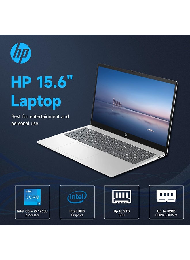HP FD Series Laptop With 15.6-Inch Full HD Display, Intel Core i5-1235u Processor/16GB RAM/1TB SSD/Intel UHD Graphics/Windows 11 Home English Silver  - Image 2