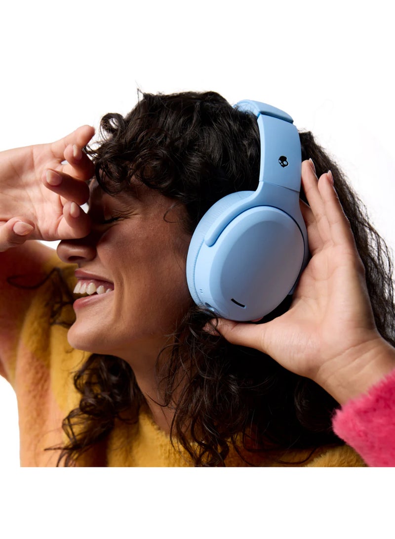 Skullcandy Crusher ANC 2 Wireless Over-Ear Bluetooth Headphones with Multi-Sensory Bass, Active Noise Cancelling, Up to 50 Hours Battery, Microphone for iPhone Android Preppy Summer Resort Blue  - Image 5