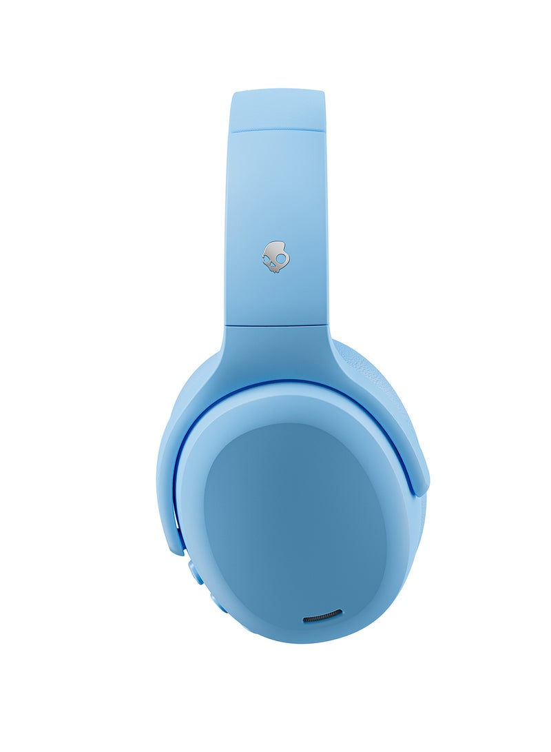 Skullcandy Crusher ANC 2 Wireless Over-Ear Bluetooth Headphones with Multi-Sensory Bass, Active Noise Cancelling, Up to 50 Hours Battery, Microphone for iPhone Android Preppy Summer Resort Blue  - Image 3