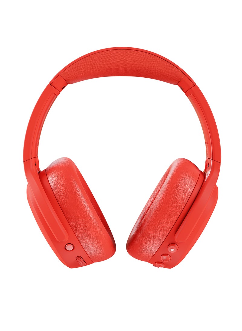 Skullcandy Crusher ANC 2 Wireless Over-Ear Bluetooth Headphones with Multi-Sensory Bass, Active Noise Cancelling, Up to 50 Hours Battery, Microphone for iPhone Android Triple Threat Plasma Red  - Image 2