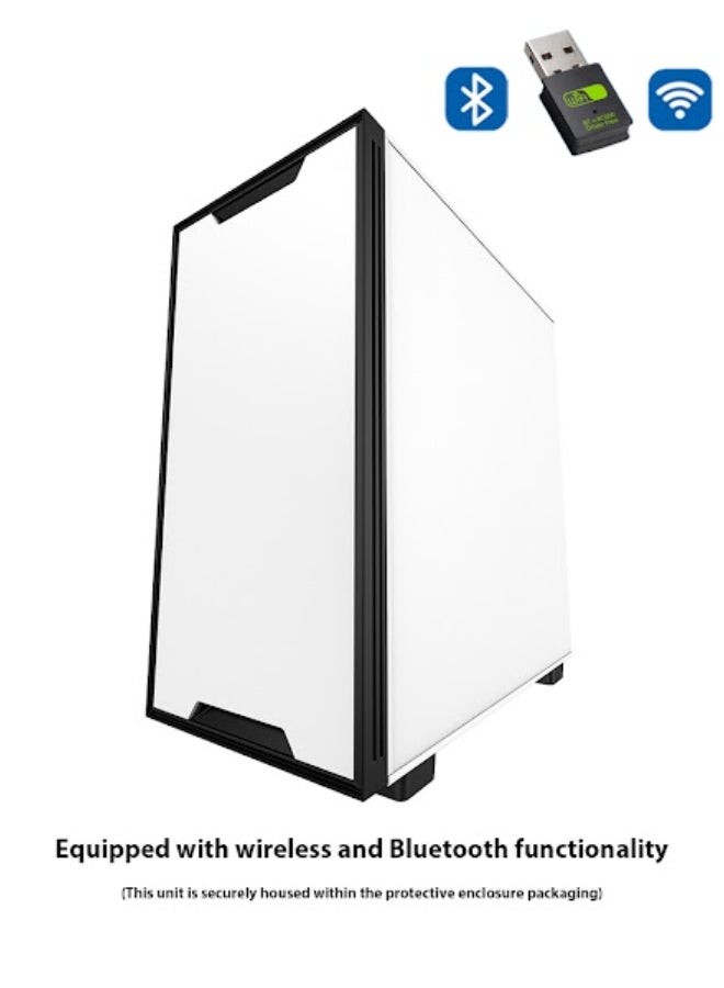 غاز Gaming PC With Core i5-11400F Processor/1TB SSD/16GB RAM 3200MB DDR4/Windows 11 Pro/4GB NVIDIA GeForce GTX 1650 Super Graphics+Wireless Card Receiver and Bluetooth White  - Image 1
