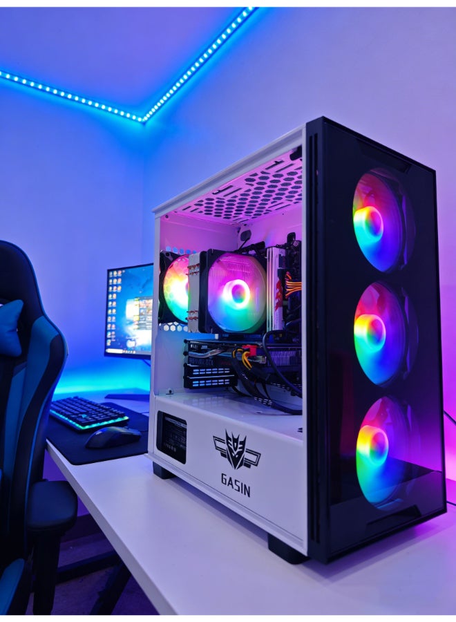 Gasin Gaming PC With Core i5-11400F Processor/1TB SSD/16GB RAM 3200MHz DDR4/Windows 11 Pro/4GB NVIDIA GeForce GTX 1650 Super Graphics+Wireless Card Receiver and Bluetooth White - Image 4