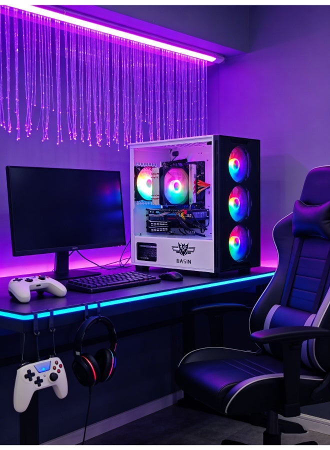 Gasin Gaming PC With Core i5-11400F Processor/1TB SSD/16GB RAM 3200MHz DDR4/Windows 11 Pro/4GB NVIDIA GeForce GTX 1650 Super Graphics+Wireless Card Receiver and Bluetooth White - Image 5