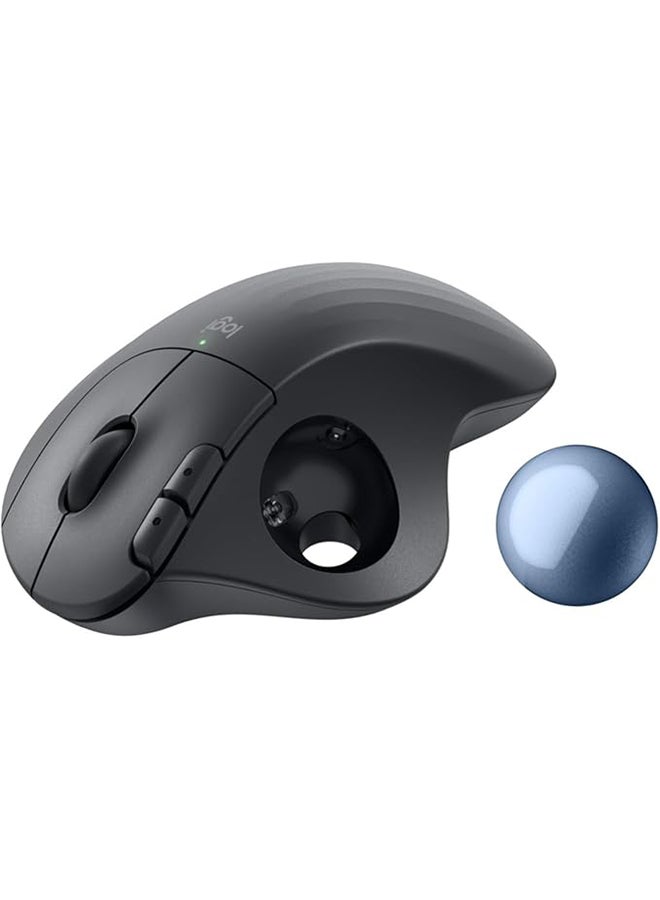 Logitech ERGO M575S Wireless Trackball Mouse, Wireless Ergonomic Mouse With Bluetooth and Encrypted Dongle, Comfortable Thumb Control, Precise and Smooth Tracking, for PC/Mac - Graphite Graphite - Image 4