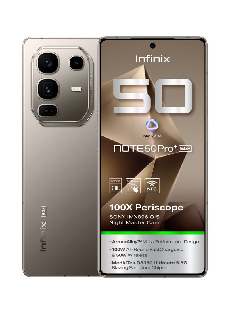 Infinix Note 50 pro + Dual SIM Titanium Grey 12GB RAM 256GB 5G - Middle East Version - Image 3