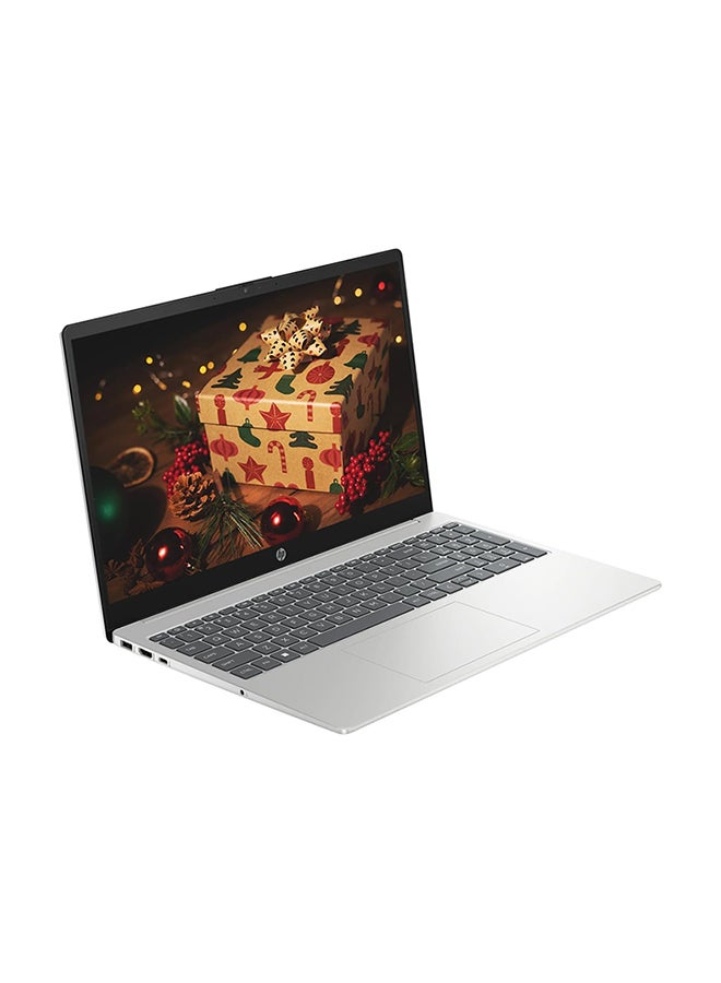 HP Touch Laptop With 15.6-Inch Full HD Display, Intel Core i5-1235u Processor/8GB RAM/256GB SSD/Intel Iris XE Graphics/Windows 11 Pro + EAT Mouse pad English/Arabic Natural Silver  - Image 2