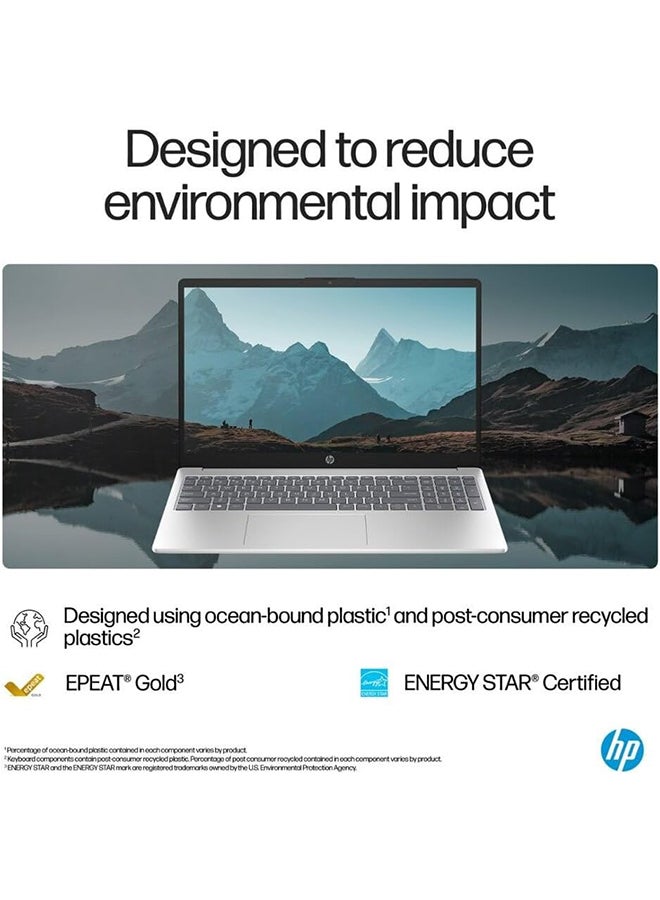 HP - Touch Laptop With 15.6-Inch HD Display, Intel Core i5-1235u Processor/16GB RAM/1TB SSD/Intel Iris XE Graphics/Windows 11 Pro +BWE Accessories English/Arabic Silver - Image 1