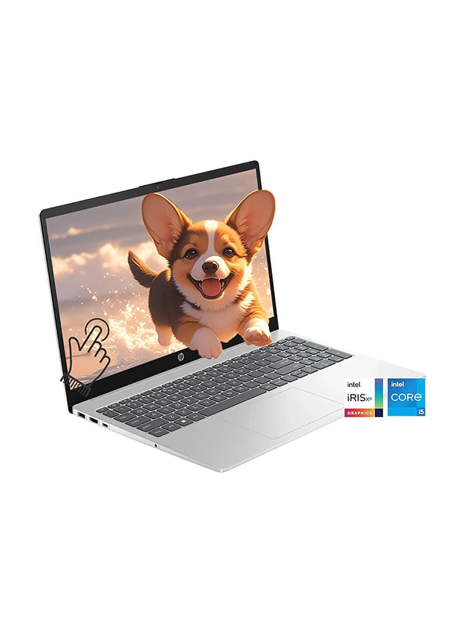 HP - Touch Laptop With 15.6-Inch HD Display, Intel Core i5-1235u Processor/16GB RAM/1TB SSD/Intel Iris XE Graphics/Windows 11 Pro +BWE Accessories English/Arabic Silver - Image 1