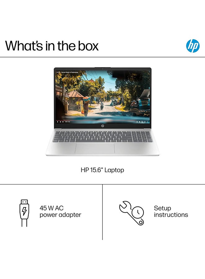 HP Touch Laptop With 15.6-Inch HD Display, Intel Core i5-1235u Processor/16GB RAM/512GB SSD/Intel Iris XE Graphics/Windows 11 Pro +BWE Accessories English/Arabic Silver  - Image 5