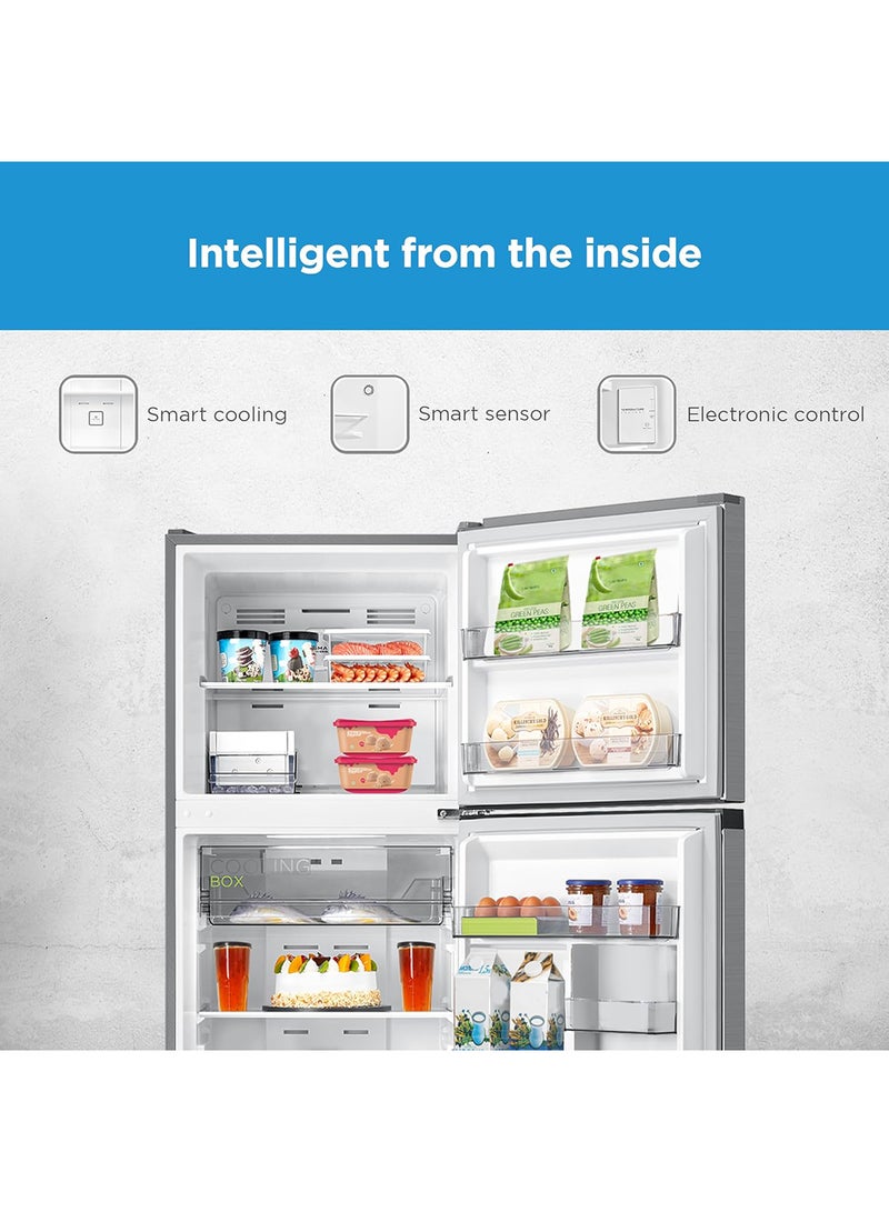 Midea - 495L Gross And 338L Net Double Door Refrigerator Multi-Air Flow Technology, Equipped With Smart Sensor, Electronic Control, Inverter Quattro, Active-C Fresh, Smart Cooling MDRT495MTE46AE silver - Image 1