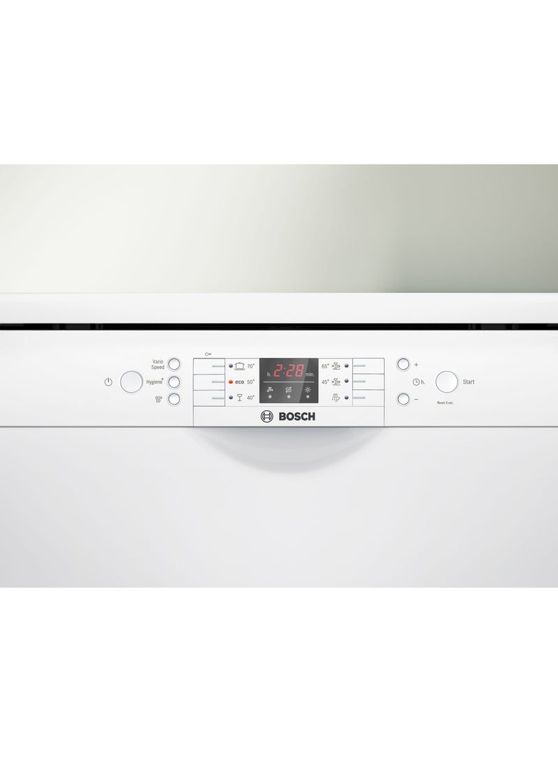 بوش 12 Place Settings Free-Standing Dishwasher, 6 Programs, Series 2, VarioSpeed, HygienePlus, 1 Year Manufaccturer Warranty, 2400 W, SMS26AW00M White 10.4 L 2400 W SMS26AW00M White - Image 2