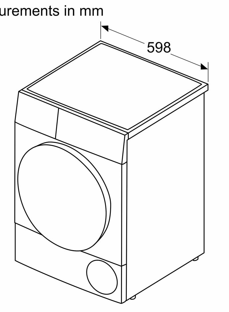 BOSCH 8 Kg Condenser Tumble Dryer, Series 4, AutoDry Technology, 1 Year Manufacturer Warranty, 2800 W, WTN86201GC White 8 kg 2800 W WTN86201GC White - Image 5